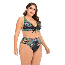 Load image into Gallery viewer, Women Push Up Bikini Sets Swimwear Women Swimsuit  Plus Larges Size Bathing Swimming  Suits Beachwear Women's Swimsuits Halter Push Up Bikini Two Piece Bathing Suits Women Plus Size Bikini
