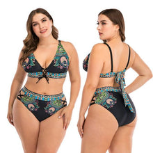 Load image into Gallery viewer, Women Push Up Bikini Sets Swimwear Women Swimsuit  Plus Larges Size Bathing Swimming  Suits Beachwear Women's Swimsuits Halter Push Up Bikini Two Piece Bathing Suits Women Plus Size Bikini
