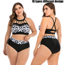 Load image into Gallery viewer, Women Push Up Bikini Sets Swimwear Women Swimsuit  Plus Larges Size Bathing Swimming  Suits Beachwear Women's Swimsuits Halter Push Up Bikini Two Piece Bathing Suits Women Plus Size Bikini

