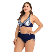Load image into Gallery viewer, Women Push Up Bikini Sets Swimwear Women Swimsuit  Plus Larges Size Bathing Swimming  Suits Beachwear Women's Swimsuits Halter Push Up Bikini Two Piece Bathing Suits Women Plus Size Bikini
