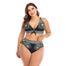 Load image into Gallery viewer, Women Push Up Bikini Sets Swimwear Women Swimsuit  Plus Larges Size Bathing Swimming  Suits Beachwear Women's Swimsuits Halter Push Up Bikini Two Piece Bathing Suits Women Plus Size Bikini
