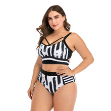 Load image into Gallery viewer, Women Push Up Bikini Sets Swimwear Women Swimsuit  Plus Larges Size Bathing Swimming  Suits Beachwear Women's Swimsuits Halter Push Up Bikini Two Piece Bathing Suits Women Plus Size Bikini
