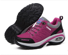 Load image into Gallery viewer, Women Running Air Cushion Athletic Sneakers Walking Breathable Sport Lace Up Hight Platform Casual Shoes Womens Mesh Sneakers Fashion Tennis Breathable Walking Gym Work Shoes
