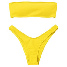 Load image into Gallery viewer, Women's Bikini High Waist Tummy Control Two Piece Swimsuit Swimwear Girl Beach Bathing Suit Woman Fashion Swimwear Padded High Waist Cheeky Bathing Suit
