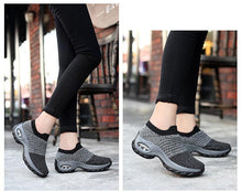 Load image into Gallery viewer, Women's Casual Chunky Sneakers Platform Walking Shoes Fashion Knited Casual Walking Shoes Sock Sneakers Slip On Mesh Air Cushion Comfortable Easy Shoes

