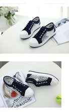 Load image into Gallery viewer, Women's Casual Shoes Summer Fashion Low Top Women's Sneakers Breathable Mesh Low Casual Canvas Shoes Lace-up Classic Shoes Comfortable Tennis Shoes For Walking
