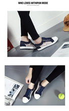 Load image into Gallery viewer, Women's Casual Shoes Summer Fashion Low Top Women's Sneakers Breathable Mesh Low Casual Canvas Shoes Lace-up Classic Shoes Comfortable Tennis Shoes For Walking
