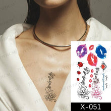 Load image into Gallery viewer, Women's Different Stickers Tattoo Temporary Waterproof Neck Arm Leg Tattoo Colorful Design
