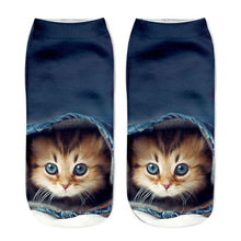 Load image into Gallery viewer, Women's Funny Animal Cute 3D Print Kitten Socks Women Ankle Socks Unisex Socks Fashion Socks Cartoon Cat Fashion Style Casual Boat Socks For Men And Women
