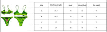 Load image into Gallery viewer, Women’s Funny Printed 2Pcs Bikini Suits Women's Scalloped Triangle Bikini Print Bottom Two Piece Swimsuit Deep V-neck Detachable Breast Pad Sling Tops with Triangle Bottoms Swimsuits
