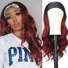 Load image into Gallery viewer, Women's Headband Wig Body Wave Natural Black Blonde Wigs with Headband Fake Hair Synthetic Wigs For Black Women Cosplay Wigs For Women Gifts for girlfriends
