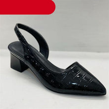 Load image into Gallery viewer, Women's Pointed Toes Pumps Luxury Heels Sandals Summer New Vintage Woman Lady Sandals Fashion Heel Sandals Mid Block Square Heel Slip On Pointed Toe Office Sandal
