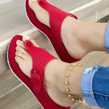 Load image into Gallery viewer, Women's Sandals Summer Shoes Beach Platform Clip Toes Buckle Strap Leather Casual Shoes Summer Casual Clip Toe Slippers Summer Flat Non-Slip Shoes With Buckle Strap
