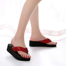 Load image into Gallery viewer, Women's Sandals Summer Slippers Elegant Butterfly Shoes Open Toe Fashion Comfortable Elegant Platform Shoes Pink Sandals For Women Dressy Modern Thick Platform Sandals
