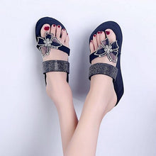Load image into Gallery viewer, Women's Sandals Summer Slippers Elegant Butterfly Shoes Open Toe Fashion Comfortable Elegant Platform Shoes Pink Sandals For Women Dressy Modern Thick Platform Sandals
