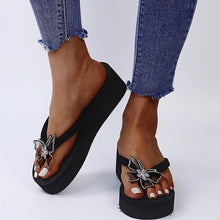 Load image into Gallery viewer, Women's Sandals Summer Slippers Elegant Butterfly Shoes Open Toe Fashion Comfortable Elegant Platform Shoes Pink Sandals For Women Dressy Modern Thick Platform Sandals
