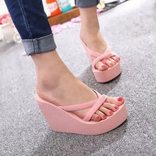Load image into Gallery viewer, Women's Sandals Summer Slippers Elegant Butterfly Shoes Open Toe Fashion Comfortable Elegant Platform Shoes Pink Sandals For Women Dressy Modern Thick Platform Sandals
