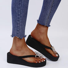 Load image into Gallery viewer, Women's Sandals Summer Slippers Elegant Butterfly Shoes Open Toe Fashion Comfortable Elegant Platform Shoes Pink Sandals For Women Dressy Modern Thick Platform Sandals
