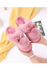 Load image into Gallery viewer, Women's Shoes Rabbit Ear Floor Indoor Cotton Slippers Winter Autumn Shoes Women Non-Slip Thick Bottom House Animal Slippers For Women Mens Winter Warm Memory Foam Cartoon Home Slippers
