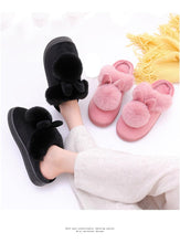Load image into Gallery viewer, Women's Shoes Rabbit Ear Floor Indoor Cotton Slippers Winter Autumn Shoes Women Non-Slip Thick Bottom House Animal Slippers For Women Mens Winter Warm Memory Foam Cartoon Home Slippers
