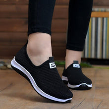 Load image into Gallery viewer, Women's Sneakers Espadrrilles Breathable Mesh Summer Shoes For Women Walking Solid Non Slip Casual Shoes Girls Tennis Slip On Sneakers Lightweight Comfortable Mesh Casual Sneakers
