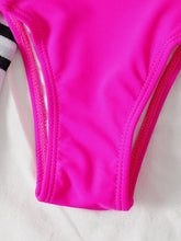 Load image into Gallery viewer, Women's Swimsuits Swimwear Patchwork Bikini Woman Push up Bikinis Swimsuit Bathing Suits Women Rave Neon Patchwork Bikini Swimsuit 2 Piece Cutout Molded Push Up Bathing Suit
