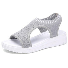 Load image into Gallery viewer, Women Sandals Breathable Comfort Walking Shoes Heels Summer Platform Sandal Casual Comfortable Sandals For Women Ankle Elastic Lightweight Soft Modern Beach Sandals
