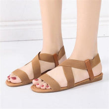 Load image into Gallery viewer, Women Sandals Breathable Comfort Walking Shoes Heels Summer Platform Sandal Casual Comfortable Sandals For Women Ankle Elastic Lightweight Soft Modern Beach Sandals
