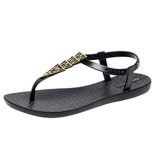 Load image into Gallery viewer, Women Sandals Flip Flops Summer Flat Shoes Woman Sandals Beach Flat Sandals T-Strap Sandals Strappy Flip Flop Sandal Flat Slide Casual Summer Beach Thong Slipper
