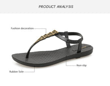 Load image into Gallery viewer, Women Sandals Flip Flops Summer Flat Shoes Woman Sandals Beach Flat Sandals T-Strap Sandals Strappy Flip Flop Sandal Flat Slide Casual Summer Beach Thong Slipper
