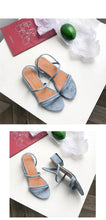 Load image into Gallery viewer, Women Sandals Summer Blue Shoes Flats Heel Flip Flip Flop Sandals Women Back Strap Flat Sandals Adjustable Casual Sandal With Open Toe Sandals
