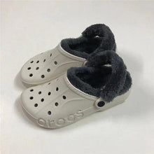 Load image into Gallery viewer, Women Sandals Winter Hole Slippers Outside Shoes For Women Slippers For Home Men's and Women's Classic Lined Clog Warm And Fuzzy Slippers Fur Lined Clogs Winter Garden Shoes Warm House Slippers
