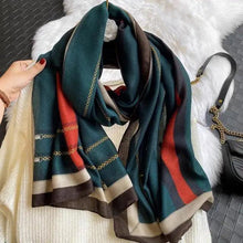 Load image into Gallery viewer, Women Scarf Leopard Print Cotton Large Size Scarfs For Winter Shawls Winter Warm Casual Wear For Women Lovely Floral Tassel Cotton ab Shawls Lady Silk Wraps Scarves
