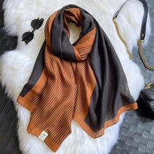 Load image into Gallery viewer, Women Scarf Leopard Print Cotton Large Size Scarfs For Winter Shawls Winter Warm Casual Wear For Women Lovely Floral Tassel Cotton ab Shawls Lady Silk Wraps Scarves
