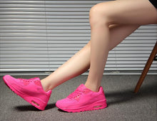 Load image into Gallery viewer, Women Soft Platform Sneakers Green Black Pink Breathable Air Cushion Casual Sports Women Trainers Fashion Lightweight Tennis Sport Walking Athletic Casual Footwear Sneakers
