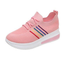 Load image into Gallery viewer, Women Sport Elegant Sneakers Platform Shoes Flats Solid Casual Spring Summer New Fashion Women's Vulcanized Running Sneakers Walking Tennis Shoes Lightweight Breathable Design
