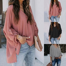 Load image into Gallery viewer, Women Spring and Autumn V-neck Blouse
