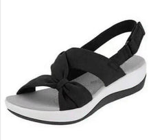 Load image into Gallery viewer, Women Summer Open Toe Sandals Women Bow Platform Comfy Beach Sandals Women Bow-Knot Platform Simple Outdoor Flip-Flops Beach Sandals Fashion Slippers Summer Sandals
