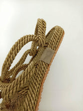 Load image into Gallery viewer, Women Summer Straw Rope Mesh Sandals Cross Tied Flat Sea Beach Casual Light Multi Elegant Design Flip Flop Trend Fashion High Quality Handmade Natural Comfortable Walking Sandals With Arch Support For Women
