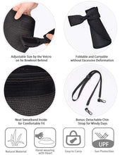 Load image into Gallery viewer, Women Summer Visors Hat Foldable Sun Cap Sun Visor Hats for Women Wide Women's Beach Summer Hat Women's Fedoras Large Beach Hats Lady Beach UV Protection Caps Soft Comfortable Hat
