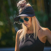 Load image into Gallery viewer, Women Sun Visor Summer Hat Women Anti-ultraviolet Hat Women's Elegant Simple Hat Classic Women's Hat Hollow Top Hat Elastic Hollow Top Hat Outdoor Quick-drying Sun Hat Summer Beach Hat
