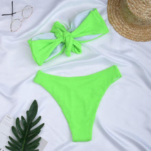 Load image into Gallery viewer, Women Swimsuit Female Bikini Swimwear Women Bikini Set Swimming Suit Bandage Bikini Set Push-Up Swimwear Beachwear Swimsuit  Bathing Suits Off Shoulder High Waist Beachwear Set
