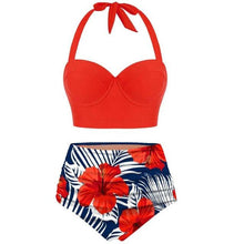 Load image into Gallery viewer, Women Swimsuits Vintage Push Up Polka Dot Plus Size Bathing Suits High Waist Bikini Underwire High Waist Swimsuit Bathing Suits Bikini Women Swimsuits Vintage Push Up Bathing Suits
