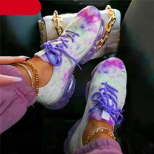 Load image into Gallery viewer, Women Trendy Sneakers Fashion Cushion Lace Up Running Sport Sneakers Outdoor Sport Shoes Spring Summer Couple Cushion Flats Training Running Breathable Sneakers
