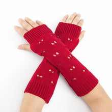 Load image into Gallery viewer, Women Vintage Gloves Hand Warmer Winter Gloves Women Arm Heart Mitten Warm Fingerless Gloves
