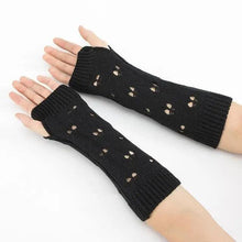 Load image into Gallery viewer, Women Vintage Gloves Hand Warmer Winter Gloves Women Arm Heart Mitten Warm Fingerless Gloves
