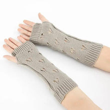 Load image into Gallery viewer, Women Vintage Gloves Hand Warmer Winter Gloves Women Arm Heart Mitten Warm Fingerless Gloves
