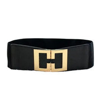Load image into Gallery viewer, Women Vintage Stretch Belt Unique Black Elastic Design Stretchy Luxury Waistband Stylish Women Waist Belts
