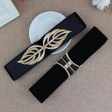 Load image into Gallery viewer, Women Vintage Stretch Belt Unique Black Elastic Design Stretchy Luxury Waistband Stylish Women Waist Belts
