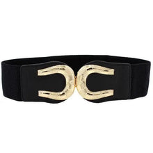 Load image into Gallery viewer, Women Vintage Stretch Belt Unique Black Elastic Design Stretchy Luxury Waistband Stylish Women Waist Belts
